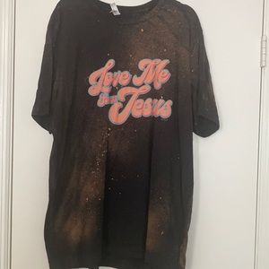 Love me some Jesus bleach splatter tee